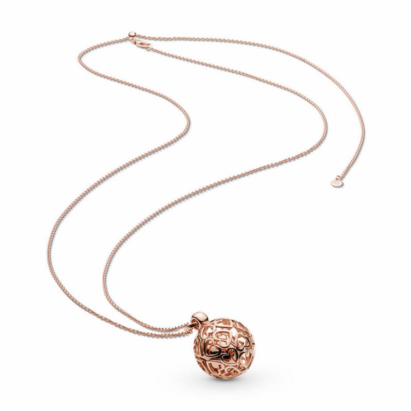 Pandora Rose™ Harmonious Hearts Chime Necklace Egypt UO3951248